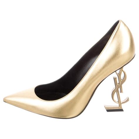 ysl gold pump|ysl pumps with ysl heel.